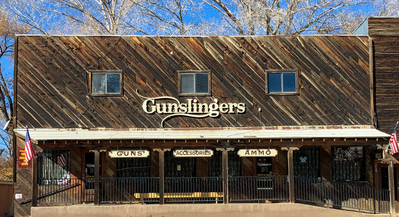 Gunslingers store front Taos New Mexico